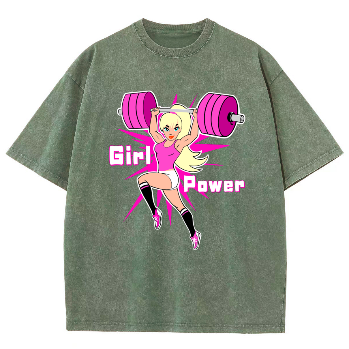 Girl Power Unisex Fit Washed T-Shirt