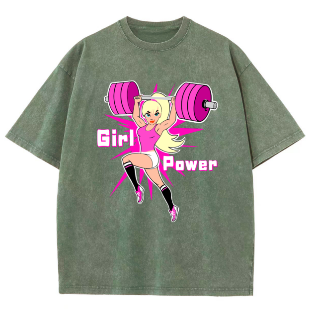 Girl Power Unisex Fit Washed T-Shirt