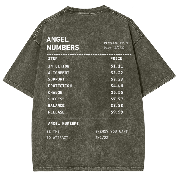 Angel Numbers Unisex Fit Washed T-Shirt