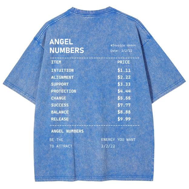 Angel Numbers Unisex Fit Washed T-Shirt