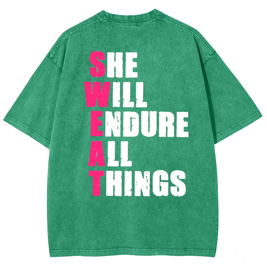 Sweat Unisex Vintage Washed Short Sleeve T-Shirt
