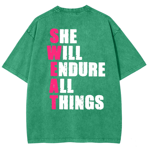 Sweat Unisex Vintage Washed Short Sleeve T-Shirt