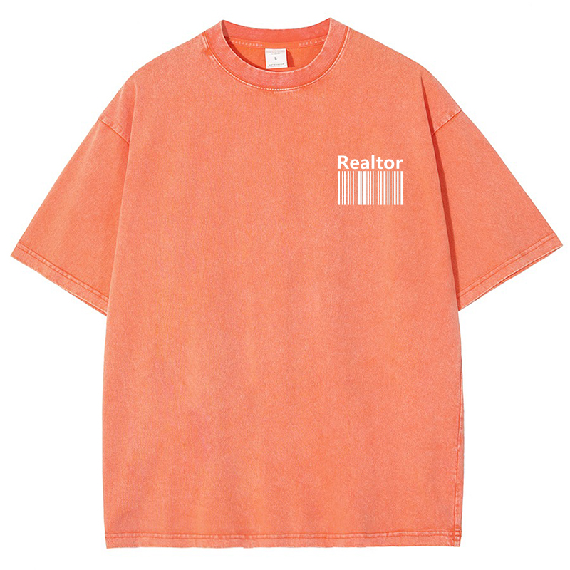 Realtor Vintage Snowflake Washed T-Shirt Customscool