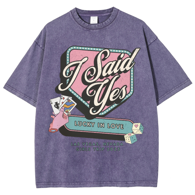 I Said Yes Unisex Fit Washed Oversized T-Shirt