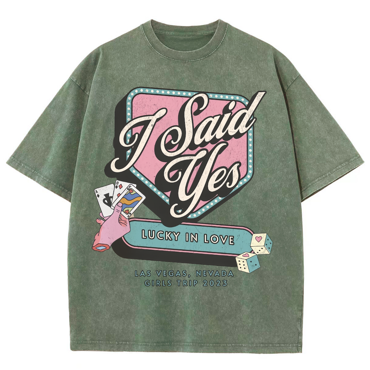 I Said Yes Unisex Fit Washed Oversized T-Shirt