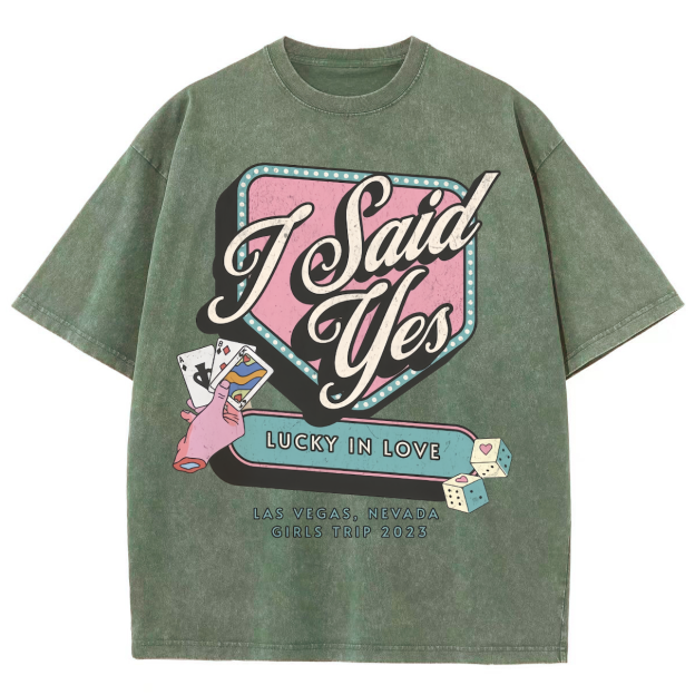 I Said Yes Unisex Fit Washed Oversized T-Shirt