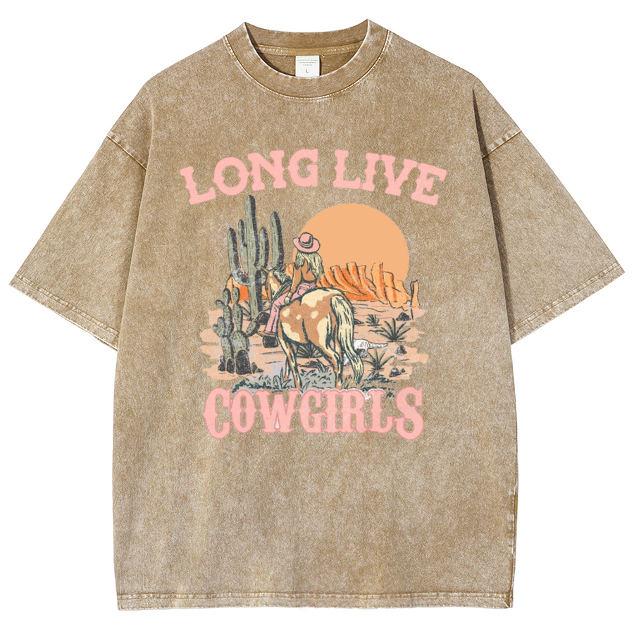 Long Live Cowgirls Washed Oversized T-Shirt