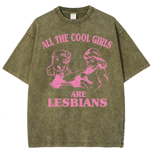 We Are Lesbians Washed Oversized T-Shirt