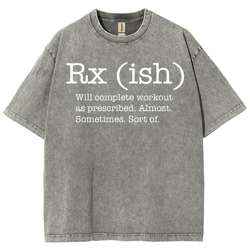 Rx ish Unisex Vintage Washed Short Sleeve T-Shirt