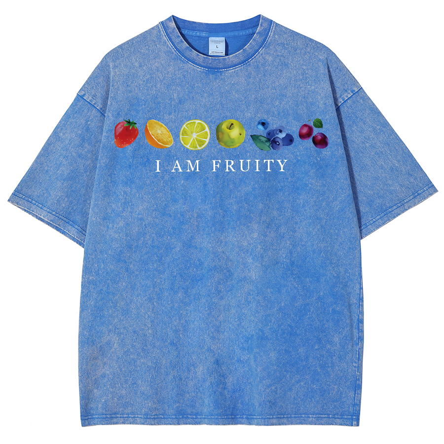 I Am Fruity Washed Oversized T-Shirt