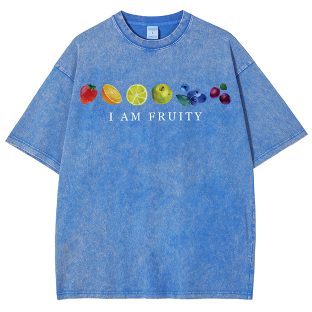 I Am Fruity Washed Oversized T-Shirt
