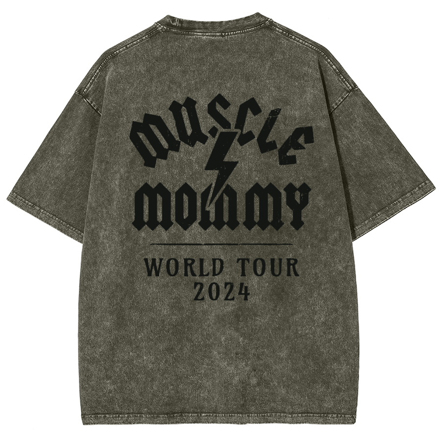 Muscle Mommy Unisex Fit Washed Oversized T-Shirt