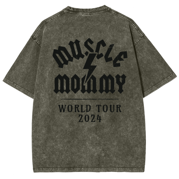 Muscle Mommy Unisex Fit Washed Oversized T-Shirt