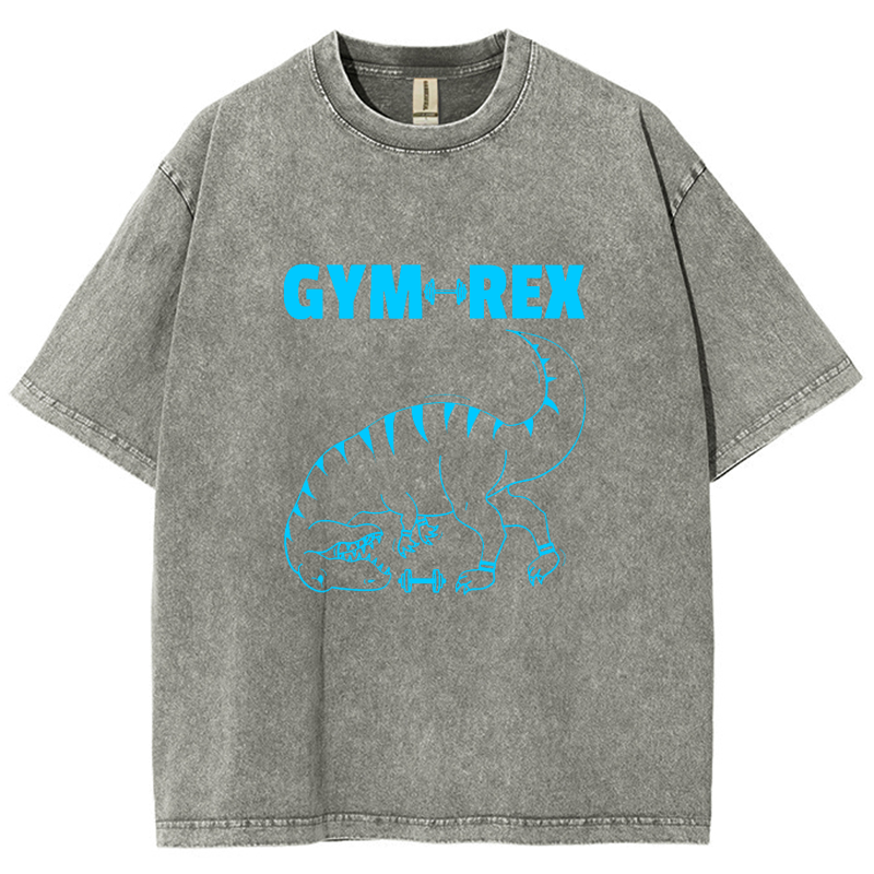 Gym Workout Weights Lifting Unisex Fit Washed T-Shirt