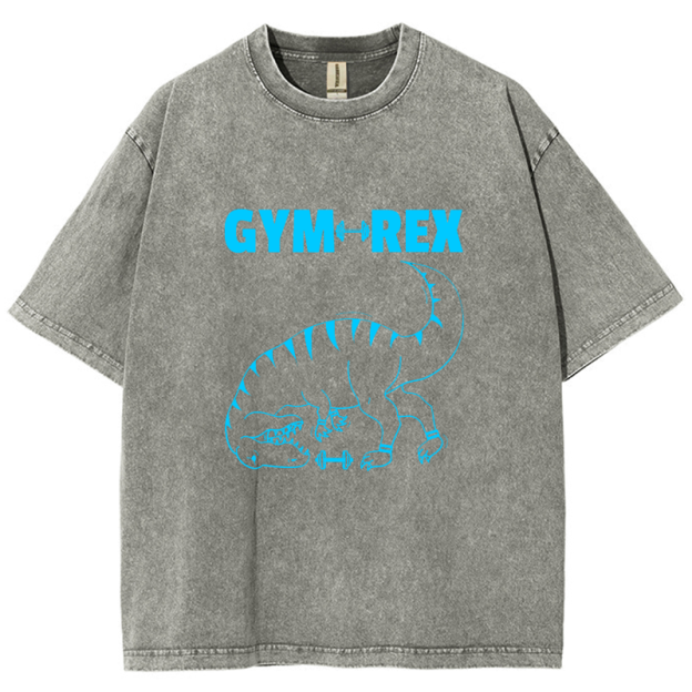 Gym Workout Weights Lifting Unisex Fit Washed T-Shirt