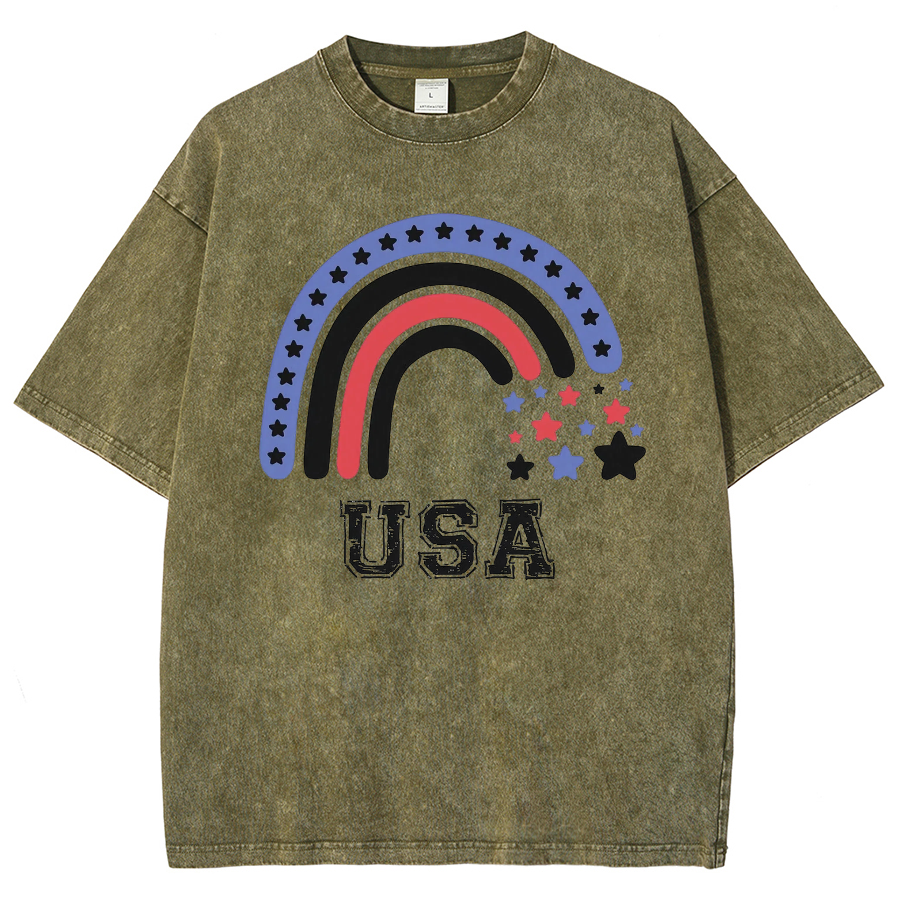 USA Washed Oversized T-Shirt