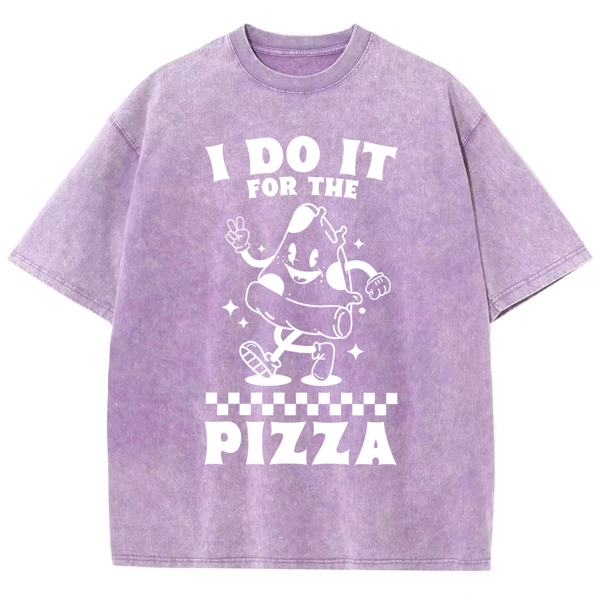 I Do It For The Pizza Unisex Fit Washed T-Shirt