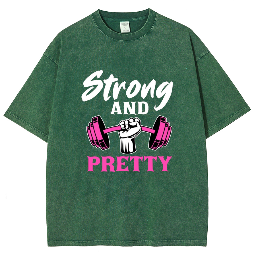 Strong And Pretty Unisex Fit Washed T-Shirt