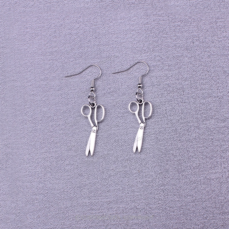 Hair Dryer Scissors Comb Barber Tools Earrings Customscool