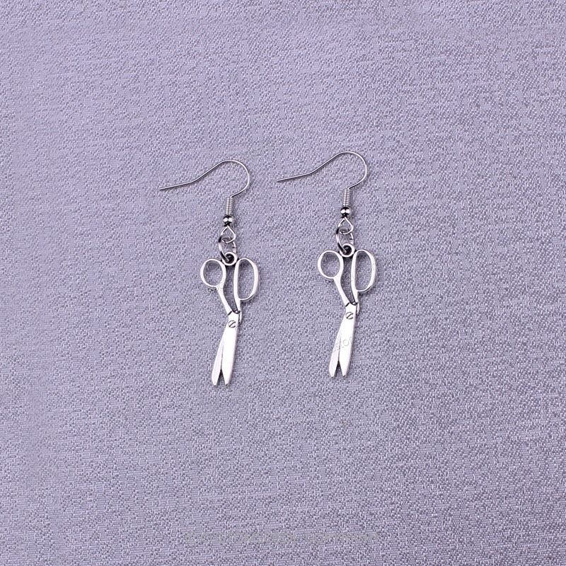 Hair Dryer Scissors Comb Barber Tools Earrings Customscool