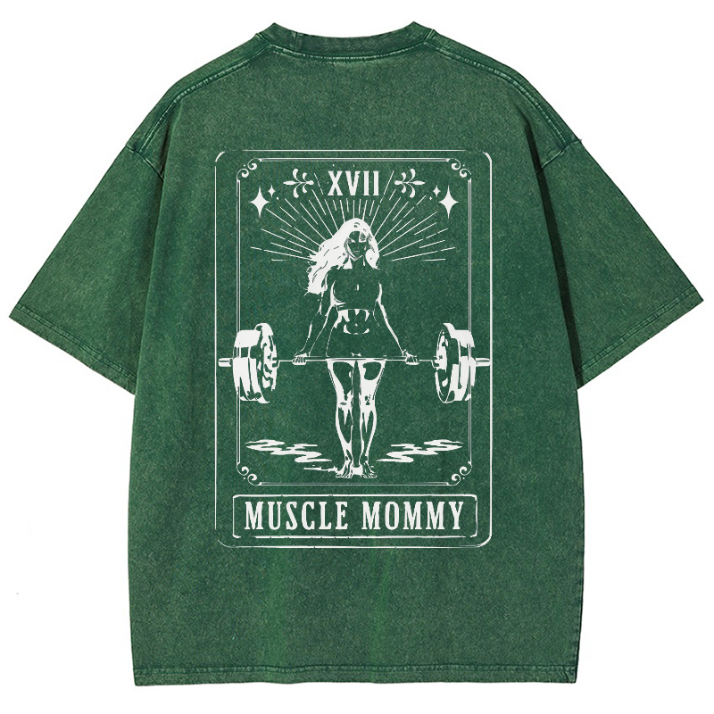 Muscle Mommy Vintage Snowflake Washed T-Shirt