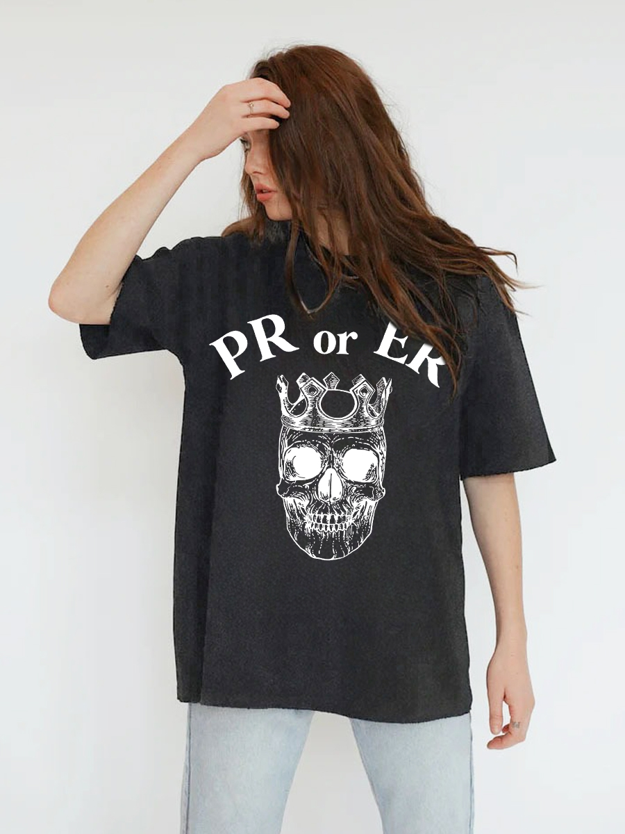 Skull Gym Vintage Snowflake Washed T-Shirt