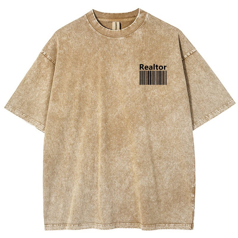 Realtor Vintage Snowflake Washed T-Shirt Customscool