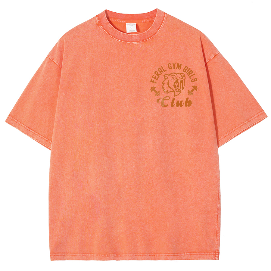 Feral Gym Girl Washed Oversized T-Shirt