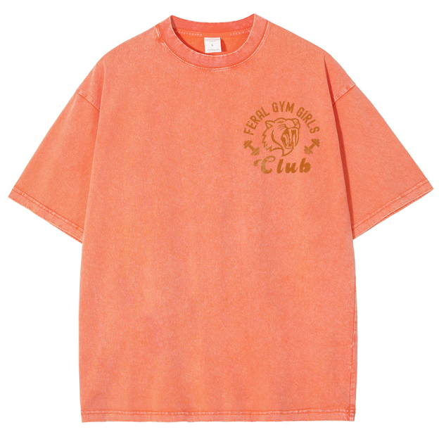 Feral Gym Girl Washed Oversized T-Shirt