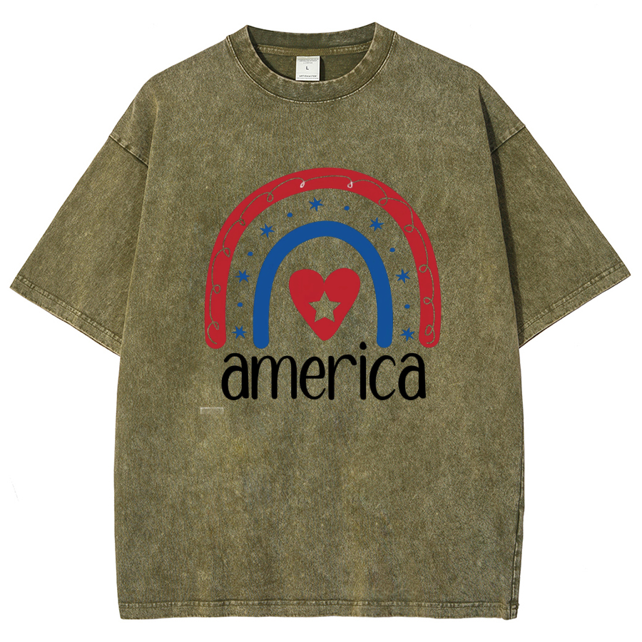 America Washed Oversized T-Shirt