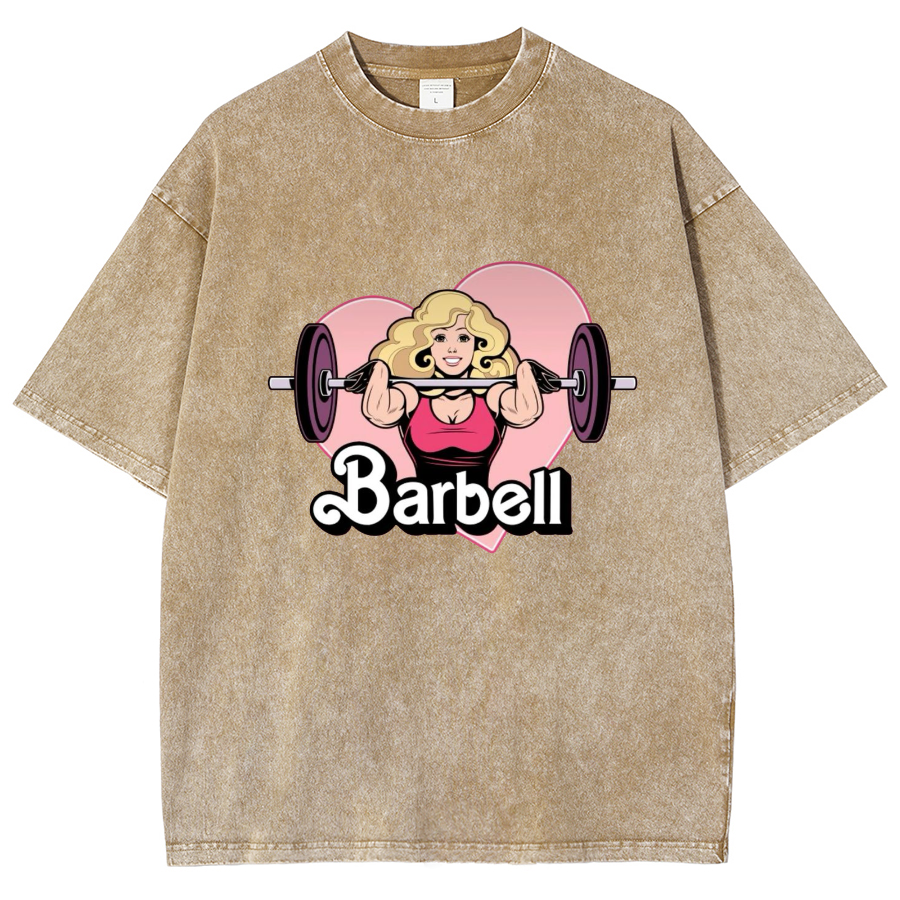 Barbell Girl Unisex Fit Washed T-Shirt