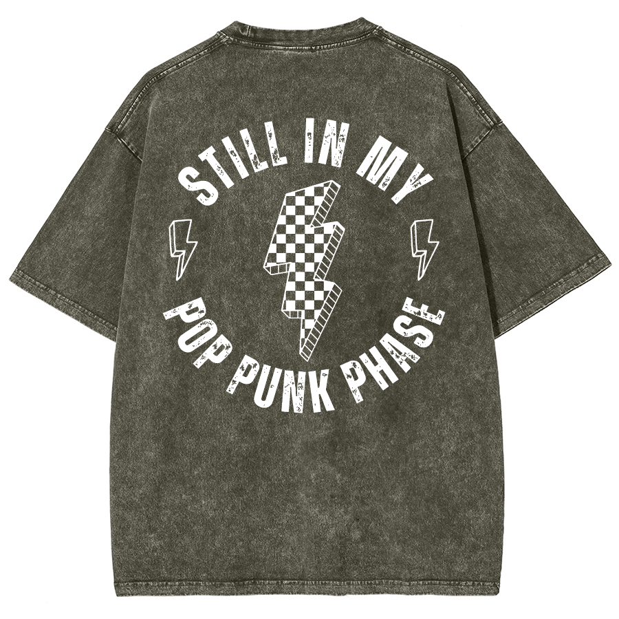 Still In My Pop Punk Phase Unisex Fit Washed Oversized T-Shirt