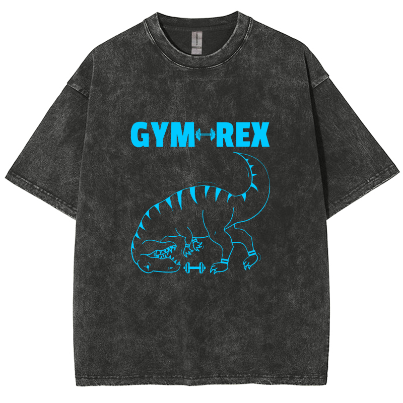 Gym Workout Weights Lifting Unisex Fit Washed T-Shirt
