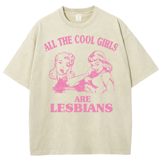 We Are Lesbians Washed Oversized T-Shirt