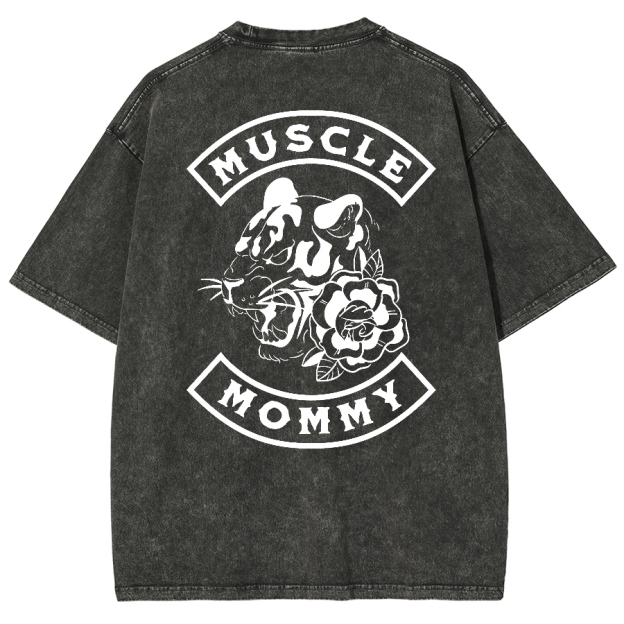 Muscle Mommy Unisex Fit Washed Oversized T-Shirt