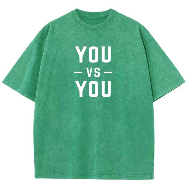 You VS You Unisex Fit Washed Oversized T-Shirt