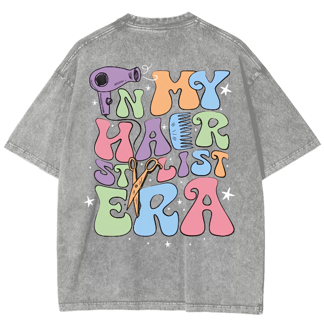 In My Hair Stylist Era Unisex Fit Washed T-Shirt