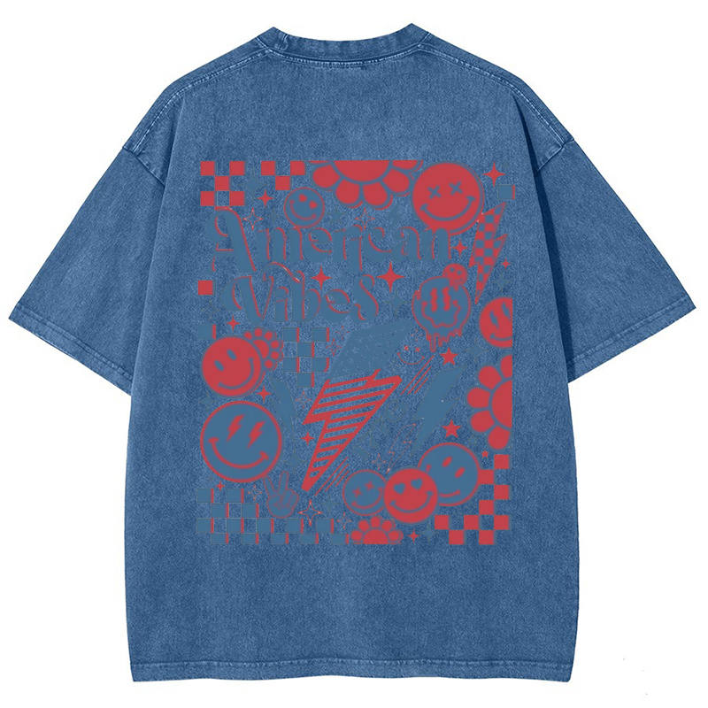 American Vibes Vintage Snowflake Washed T-Shirt