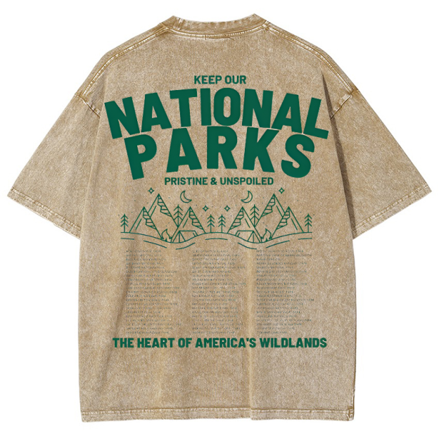 National Parks Vintage Snowflake Washed T-Shirt