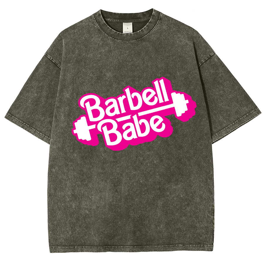 Barbell Babe Unisex Fit Washed T-Shirt