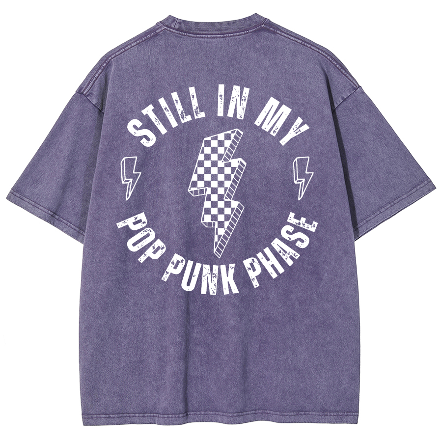 Still In My Pop Punk Phase Unisex Fit Washed Oversized T-Shirt