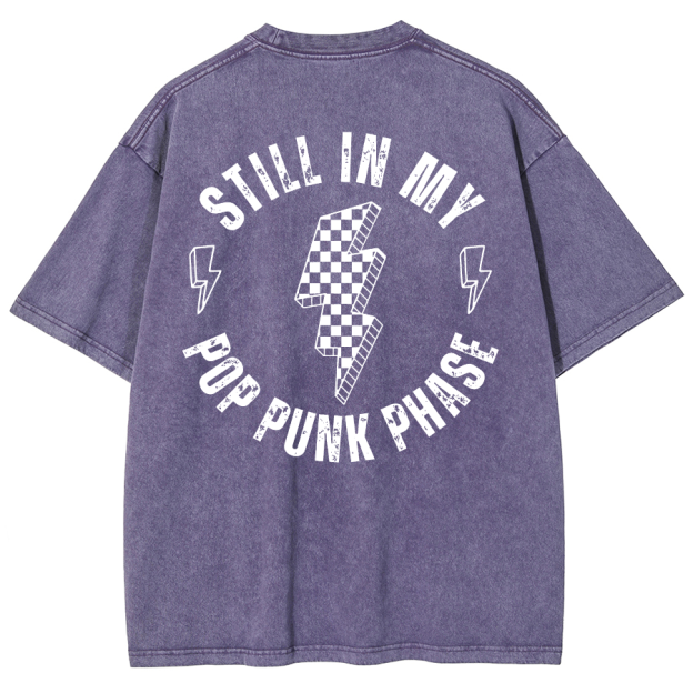 Still In My Pop Punk Phase Unisex Fit Washed Oversized T-Shirt