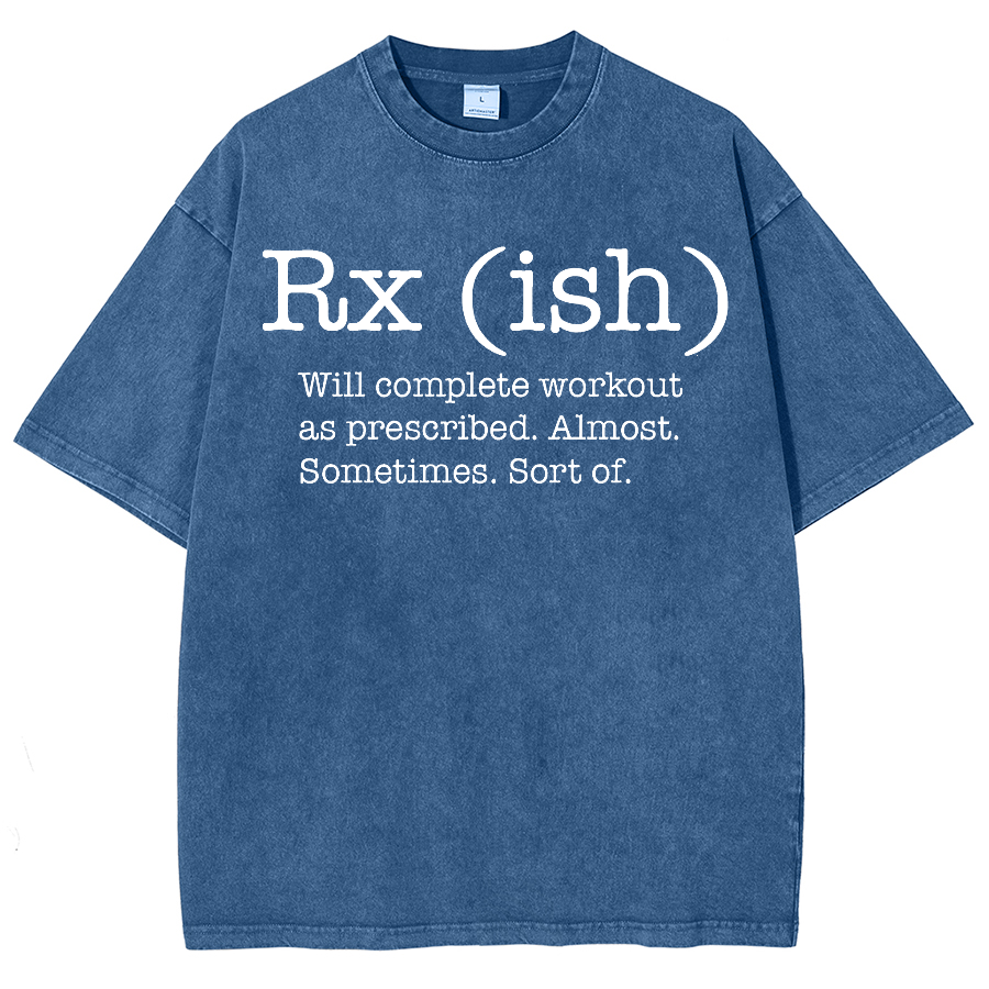 Rx ish Unisex Vintage Washed Short Sleeve T-Shirt