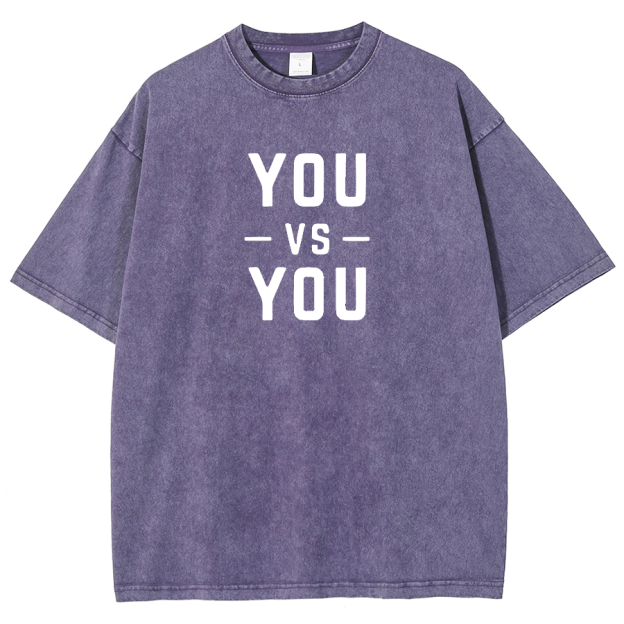 You VS You Unisex Fit Washed Oversized T-Shirt