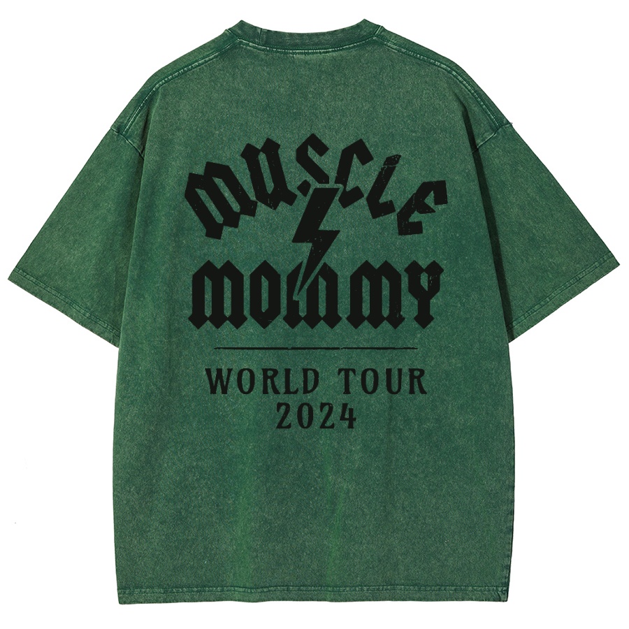 Muscle Mommy Unisex Fit Washed Oversized T-Shirt