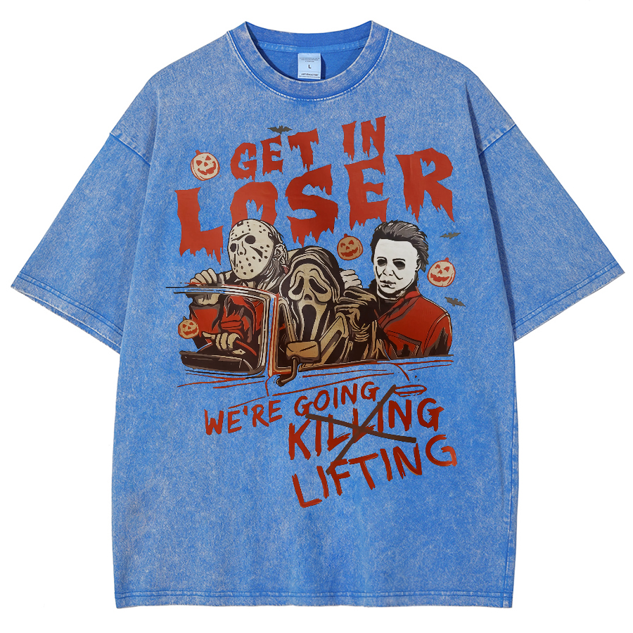 Were Going Lifting Unisex Fit Washed Oversized T-Shirt