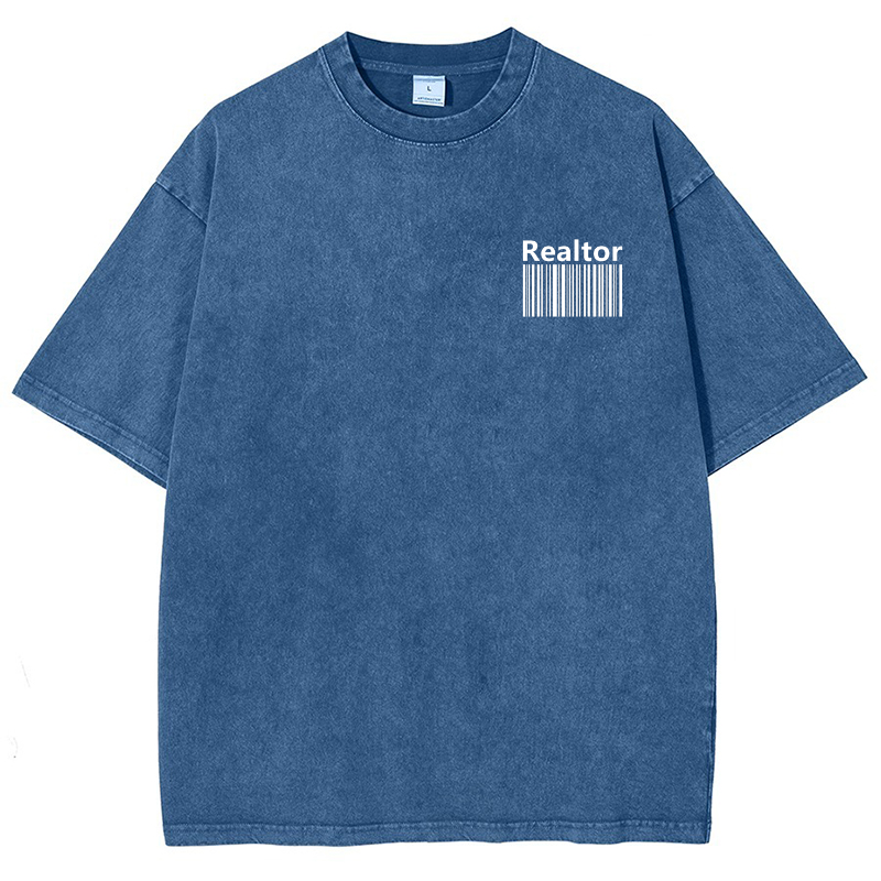 Realtor Vintage Snowflake Washed T-Shirt Customscool