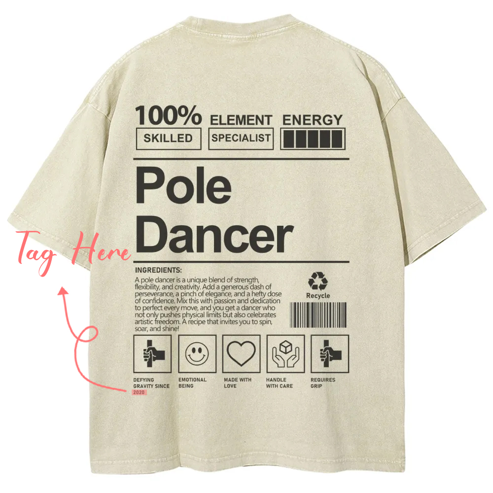 Pole Dancer Addcustom Unisex Fit Washed T-Shirt