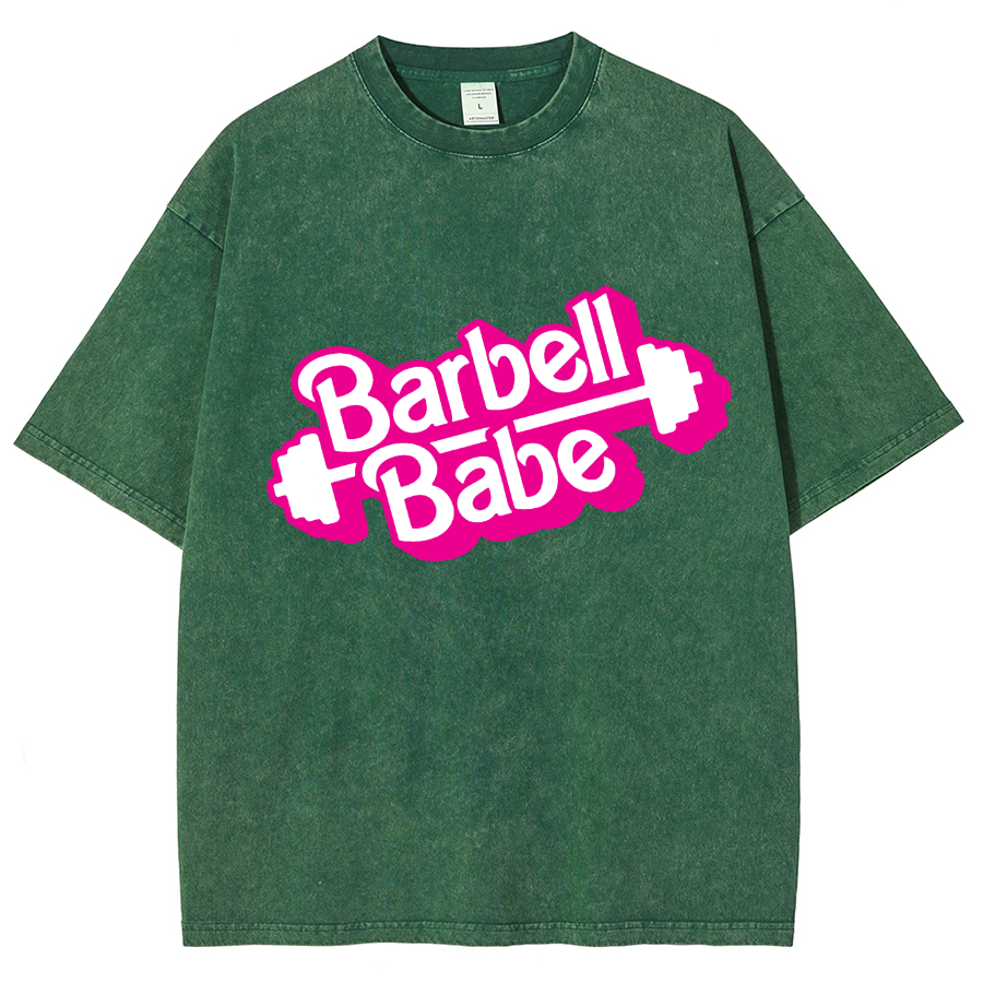 Barbell Babe Unisex Fit Washed T-Shirt