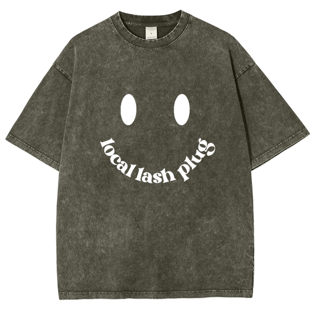 Local Lash Plug Unisex Fit Washed Oversized T-Shirt